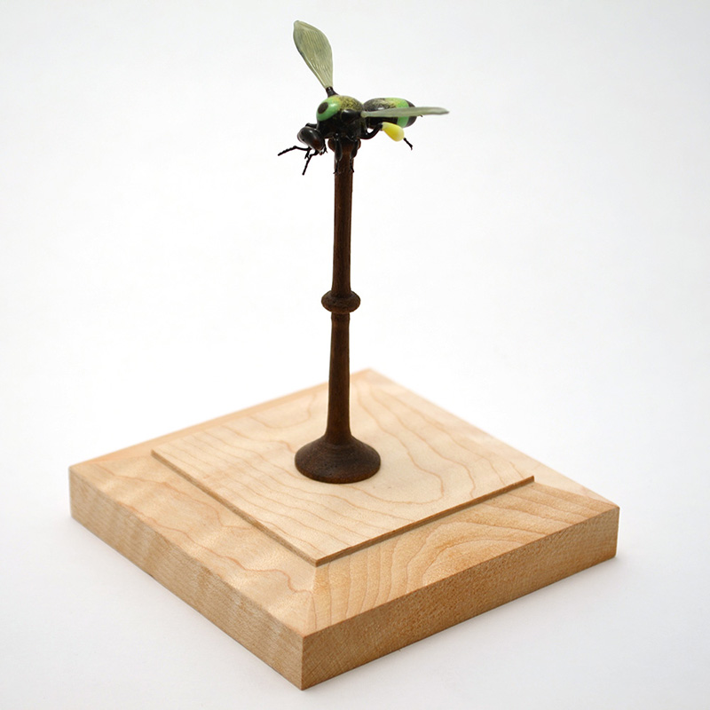Green Bumblebee, glass bumblebee by Wesley Fleming