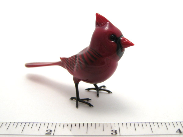 Cardinal, glass bird by Wesley Fleming
