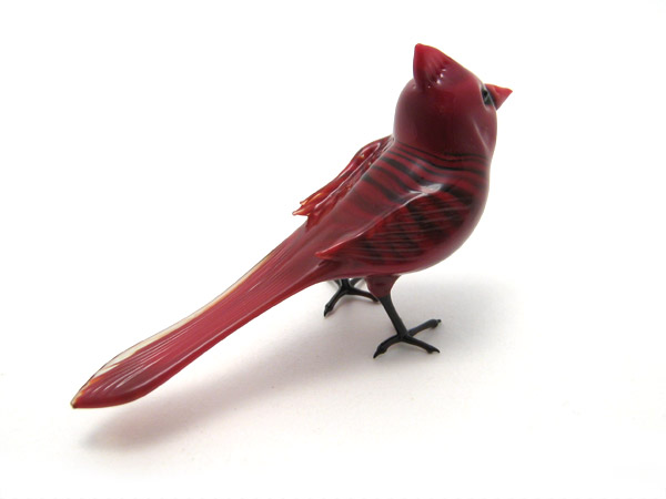 Cardinal, glass redbird by Wesley Fleming