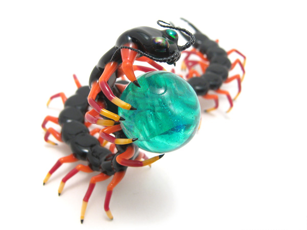 Envisioning The Journey of 10,000 Steps, glass bug by Wesley Fleming