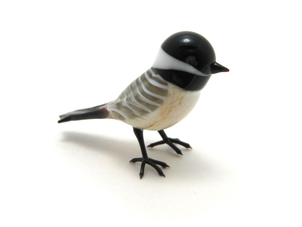 chickadee, glass bird by Wesley Fleming