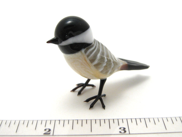 chickadee, glass chickadee by Wesley Fleming