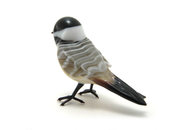 chickadee, glass bird by Wesley Fleming