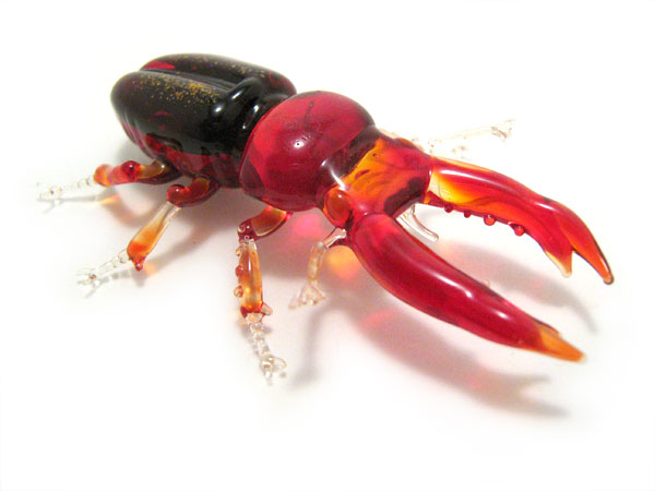 Firey Stag Beetle, glass insect by Wesley Fleming