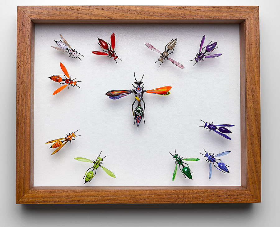 Court of the Spectral Queen, glass dragonfly by Wesley Fleming