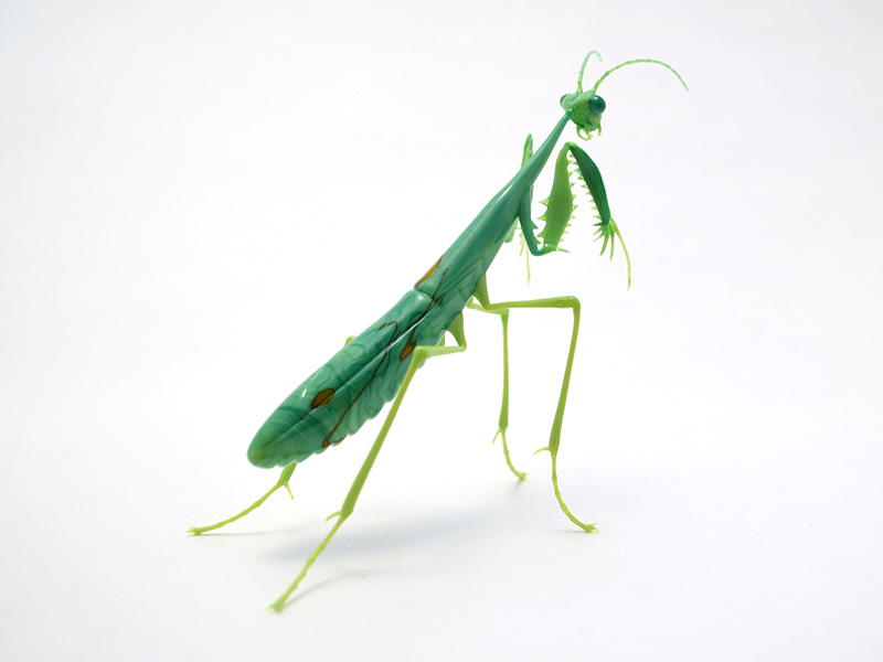 Green Mantis, glass insect by Wesley Fleming