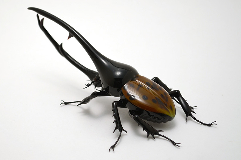 Hercules dynastes Beetle, glass hercules dynastes beetle by Wesley Fleming