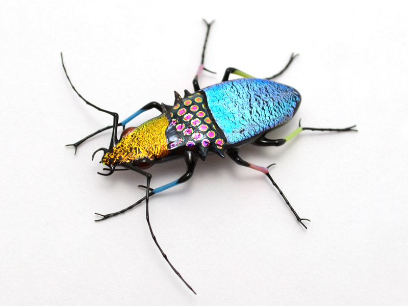 Gypsy Patchwork Jewel Beetle, glass jewel beetle by Wesley Fleming