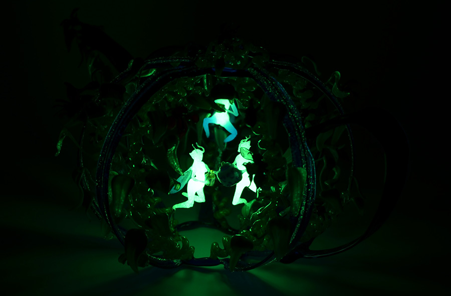 A Midsummer's Night Tea, glass flowers by Wesley Fleming