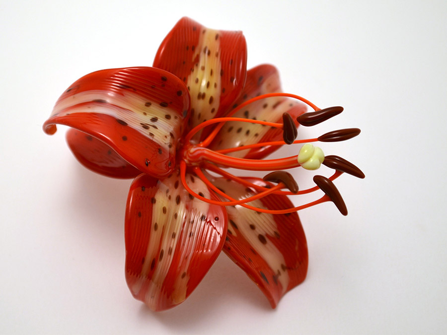 Oriental Lily, glass flower by Wesley Fleming