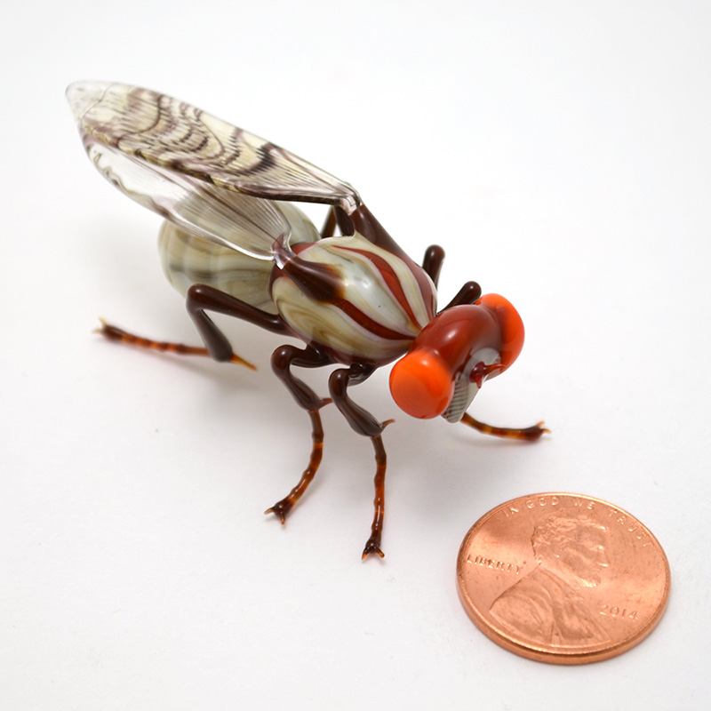 Rabbit Bot Fly, glass bot fly by Wesley Fleming
