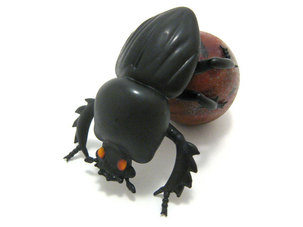 Scarab Beetle with Dung Ball, glass insect by Wesley Fleming
