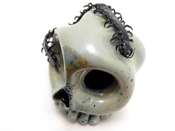 Collaboration with Morris Shull, glass centipede by Wesley Fleming