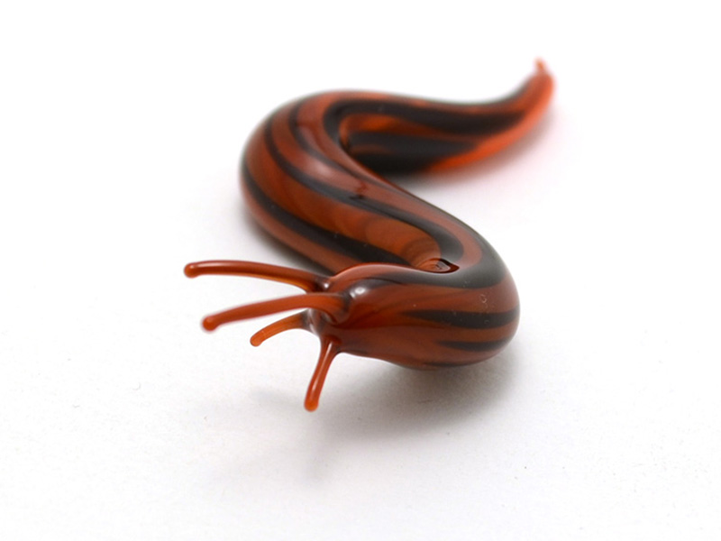 Striped Slug, glass slug by Wesley Fleming