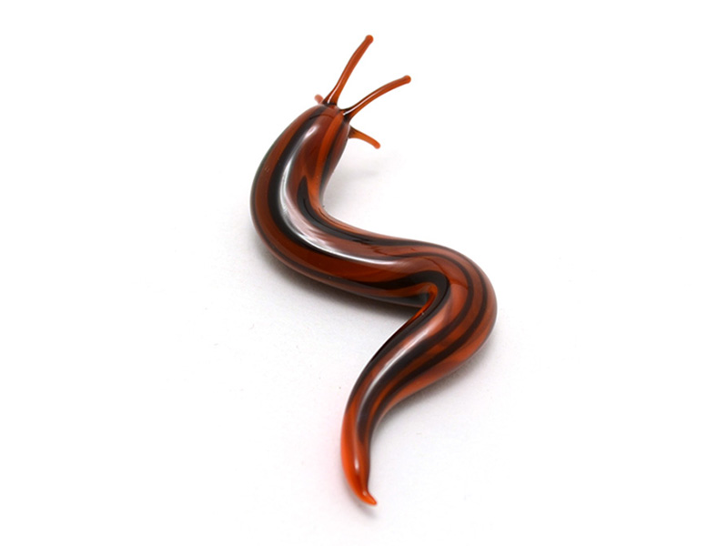 Striped Slug, glass gastropod by Wesley Fleming