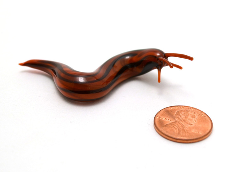 Striped Slug, glass slug by Wesley Fleming