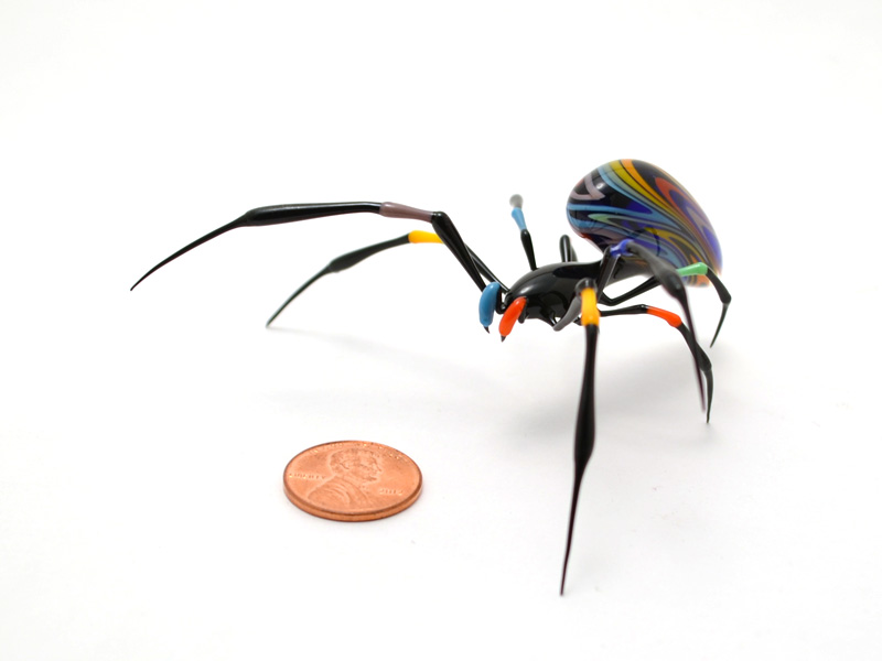 Joseph and his Amazing Technicolor Dreamcoat, glass technicolor-spider by Wesley Fleming