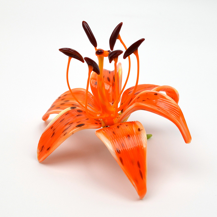 Tiger Lily, glass flower by Wesley Fleming