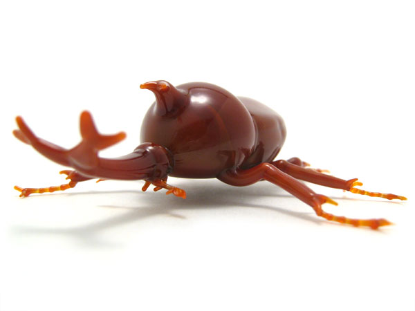 Unicorn Beetle, glass bug by Wesley Fleming
